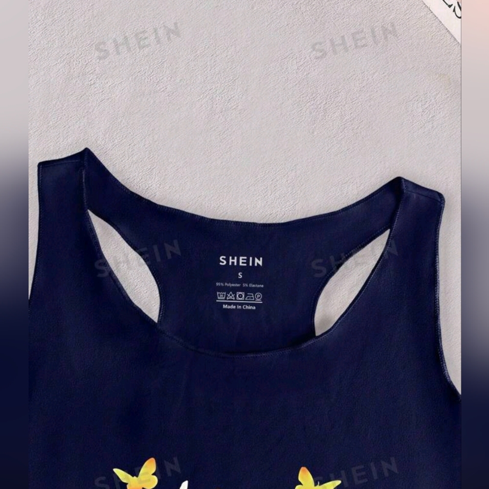 SHEIN Essnce Women Sleeveless "Faith" Sunflower Tank Top - Picture 3 of 6